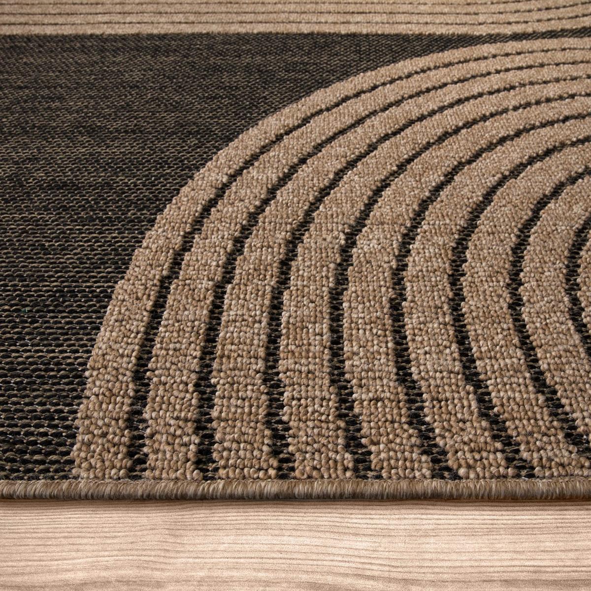 OUTDOORTEPPICH Blatt Anthrazit 160 x 220 cm - Anthrazit, Kunststoff (160/220cm) - TT Home