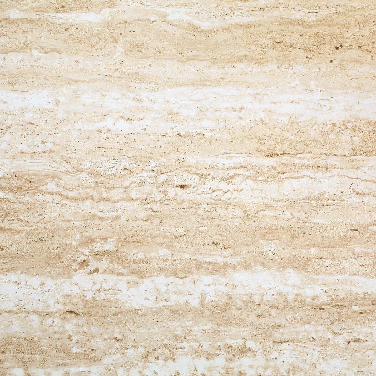 SIDEBOARD 3 Türen mit Travertin-Dekorplatte B160 cm - HELIOS - Eschefarben, Holzwerkstoff (40/80/48cm) - Calicosy