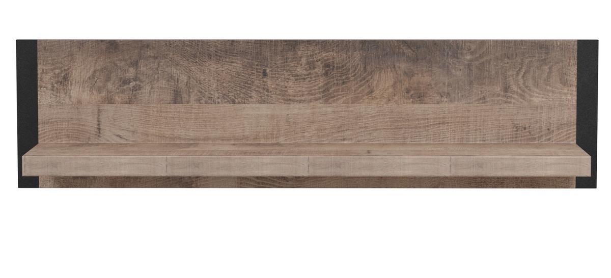 WANDBOARD Eiche Tabak, schwarz, Bücherregal 110 cm hängend - Eichefarben/Schwarz, Holzwerkstoff (110/28/23cm) - Top.Furn