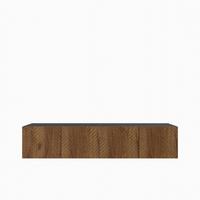 LOWBOARD CAVA 200/41/40 cm, Hängender TV-Schrank Schwarz / Eichefarben - Eichefarben/Schwarz, Holzwerkstoff (200/41/40cm) - MASSENO
