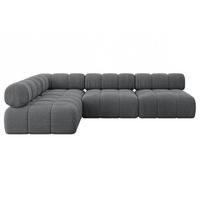 ECKSOFA modulares Sofa Samaro-L2 - 285x190x70 cm Dunkelgrau Cord - Dunkelgrau, Holzwerkstoff/Textil (285/190cm) - ALTDECOR