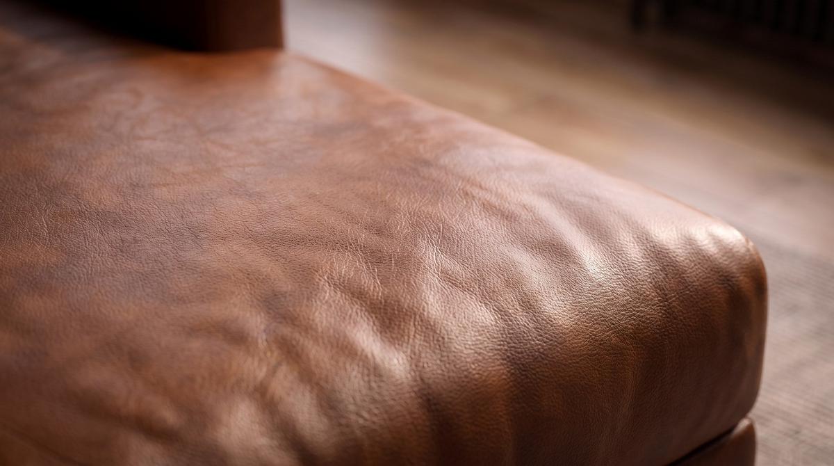 ECKSOFA MARLIN Braun Lederfaserstoff - Schwarz/Braun, Leder/Kunststoff (262/168cm) - KAWOLA