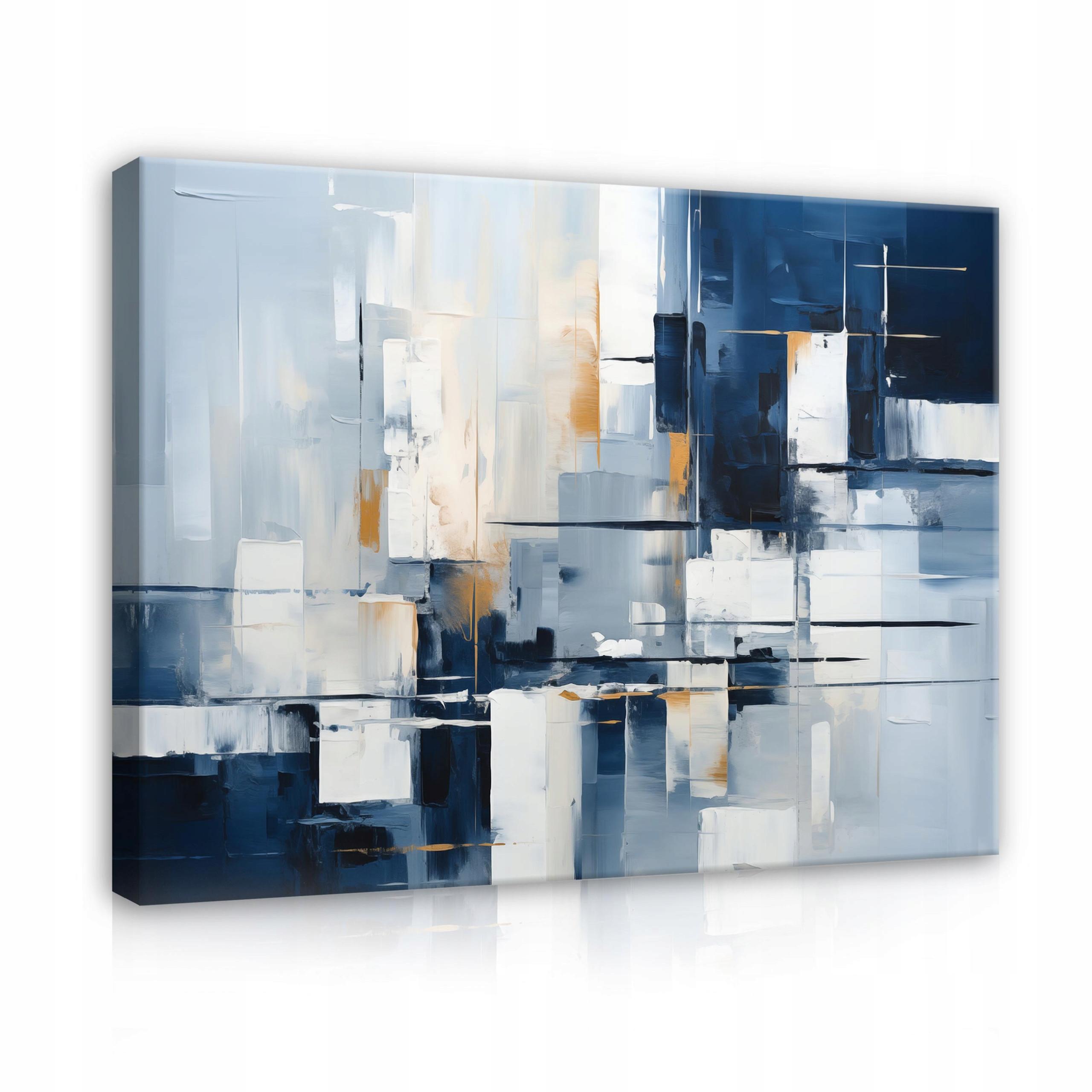 LEINWANDBILD Abstrakt Blau 60x40 - Multicolor, Holzwerkstoff (60/40cm) - Wallarena