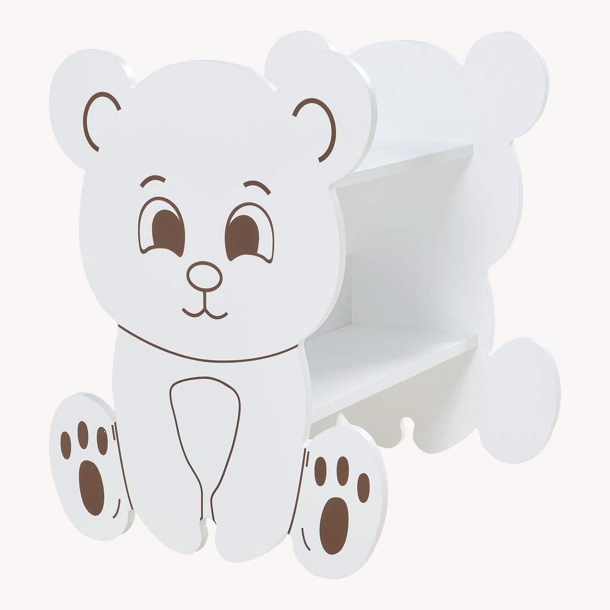 KINDER-STANDREGAL Tårnby - Weiß, Holzwerkstoff (56/60/56cm) - [en.casa]