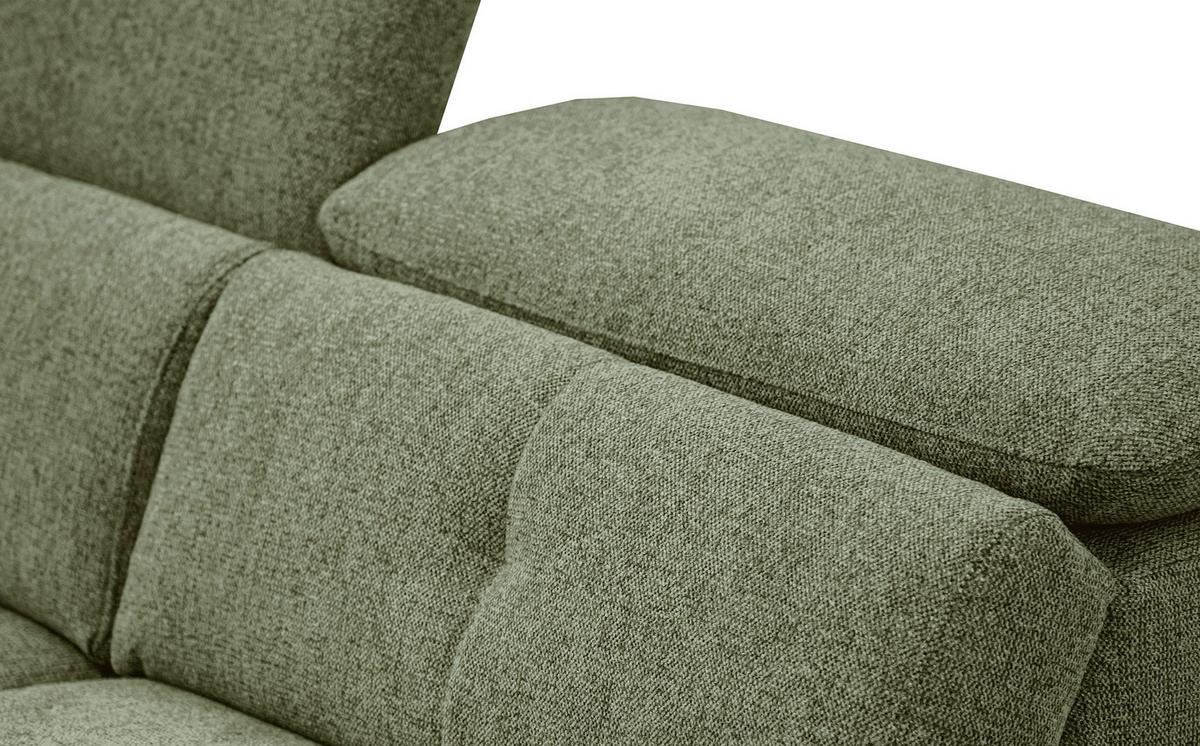 SOFA AVENA 3-Sitzer mit 1 Relaxfunktion, olivgrün - Olivgrün, Holzwerkstoff/Textil (204/80/108cm) - Wozimo