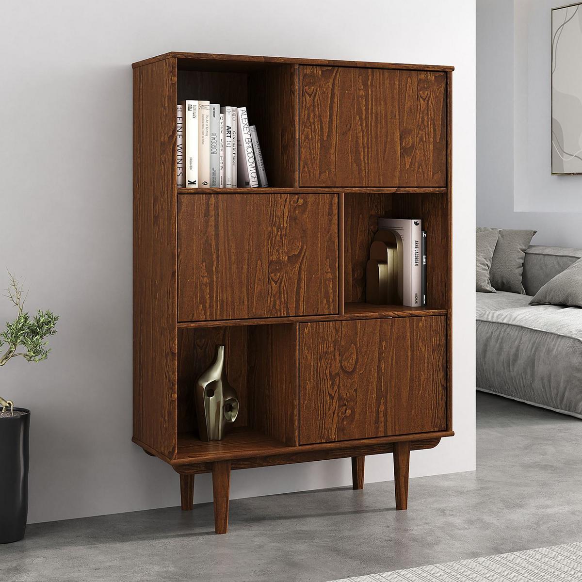 HIGHBOARD SIMONA Kastanie - Kastanienfarben, Holz (95/139/37cm) - IDIMEX