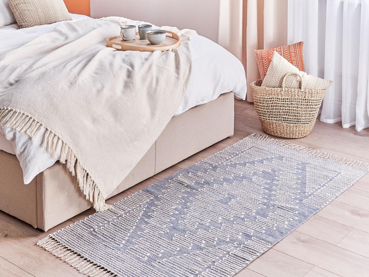KURZFLOR-TEPPICH Ansar 150/80 cm - Blau, Textil (80/150cm) - Beliani