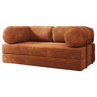 BETTSOFA ALVIO aus Schaumstoff Cordstoff Braun Schlaffunktion - Braun, Textil (170/68/80cm) - MASSENO
