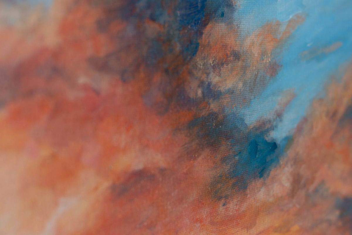ACRYLBILD HANDGEMALT 60/90 cm - Rot, Holz/Textil (60/90cm) - KUNSTLOFT