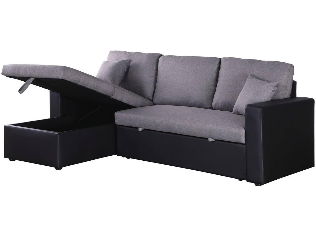 ECKSOFA alain Grau / Schwarz - Multicolor, Textil (145/221cm) - Habitat Garten