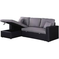 ECKSOFA alain Grau / Schwarz - Multicolor, Textil (145/221cm) - Habitat Garten