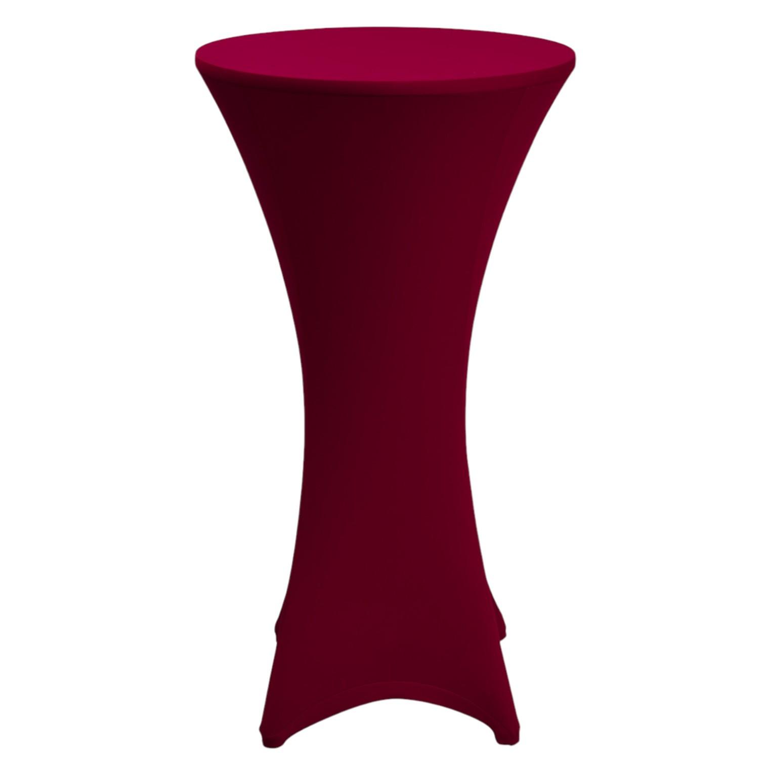 STEHTISCHHUSSE Stella Ø 60cm Bordeaux - Bordeaux, Textil (60/120cm) - Beautissu 
