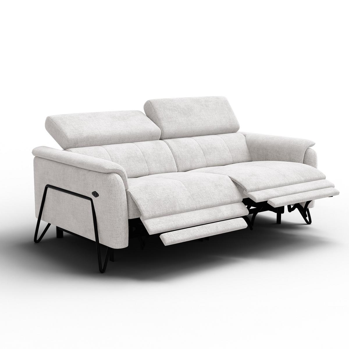 RELAXSOFA RODEN 3-Sitzer, creme - Creme, Holz/Textil (194/82/103cm) - Wozimo