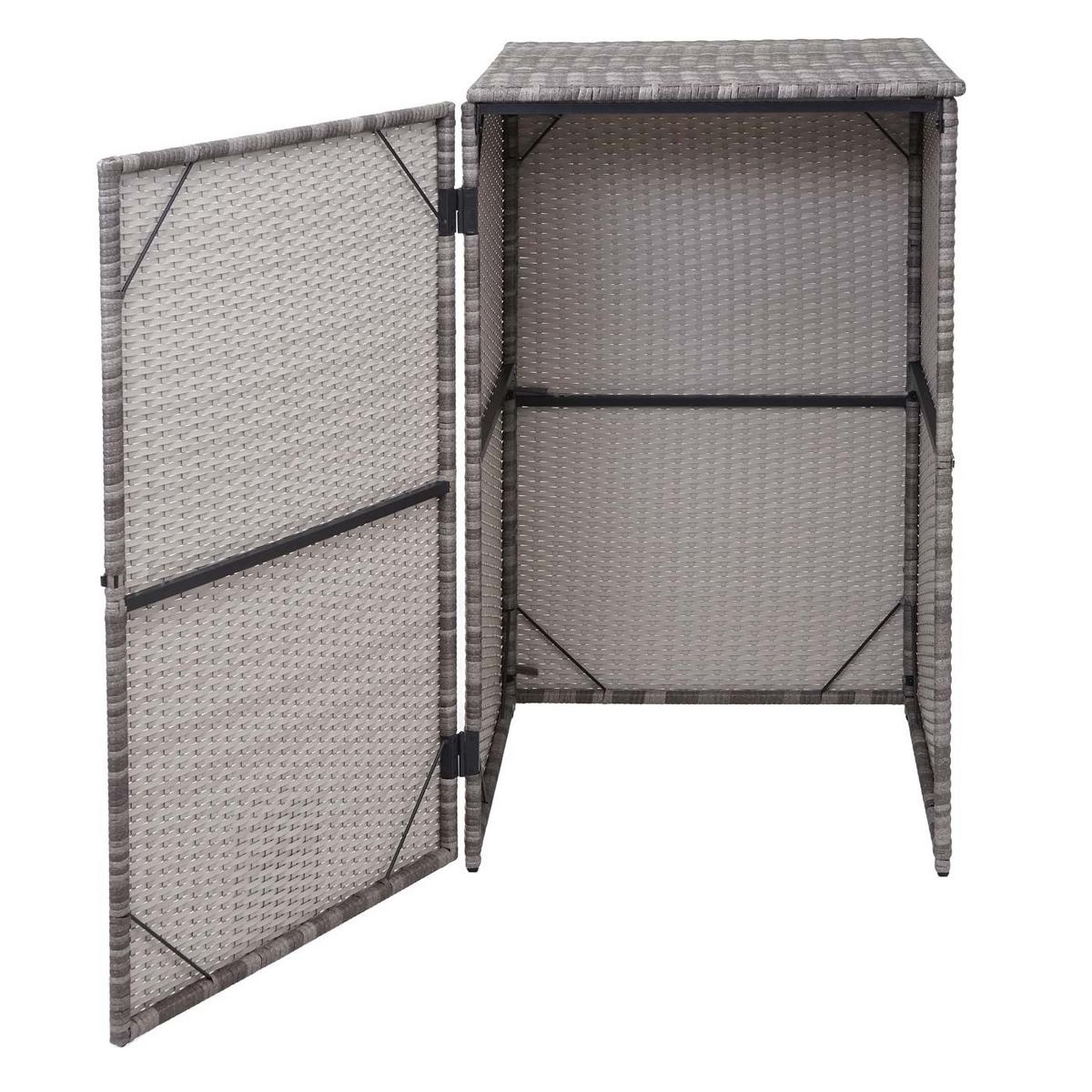 MÜLLTONNENVERKLEIDUNG Grau - Grau, Kunststoff (65/110/66cm) - MCW