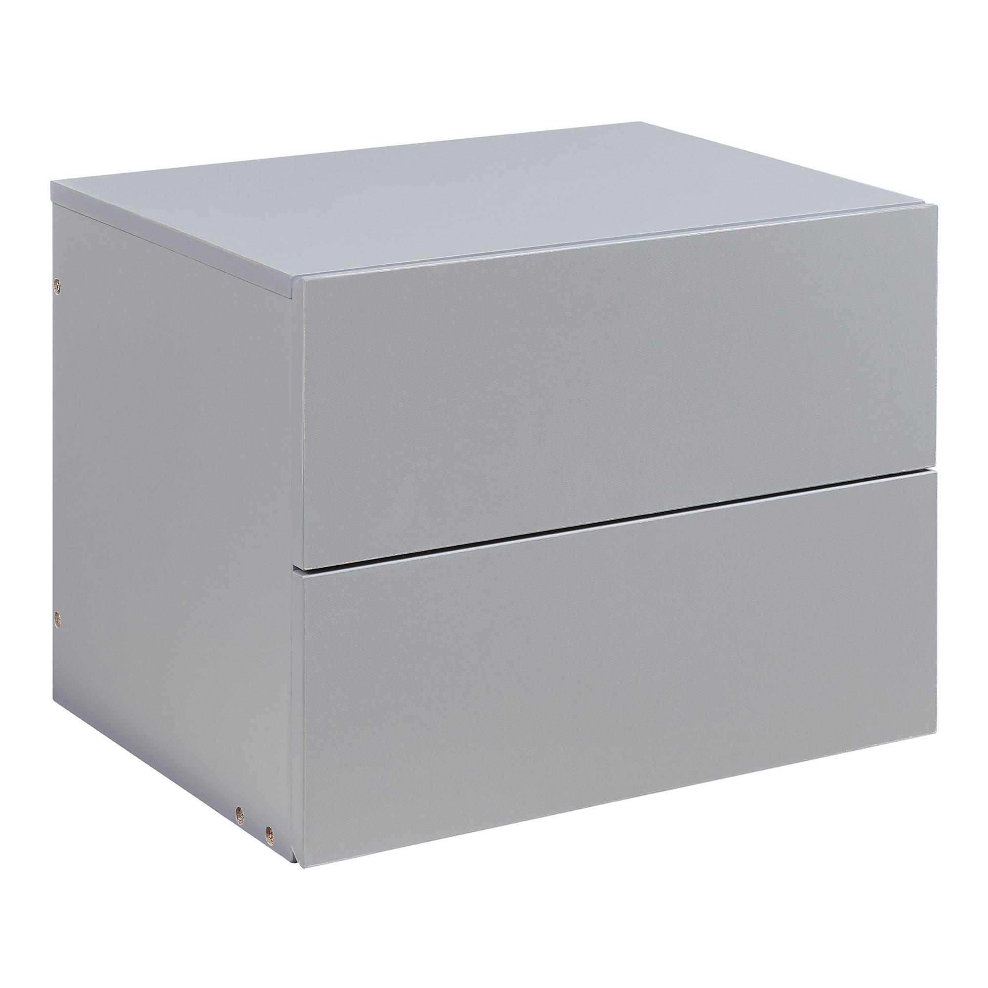 WANDREGAL Ampfing - Hellgrau, Holzwerkstoff (40/30/29cm) - [en.casa]