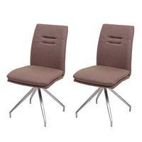 ESSZIMMERSTUHL Braun 2er-Set - Braun, Textil (47/90/60cm) - MCW