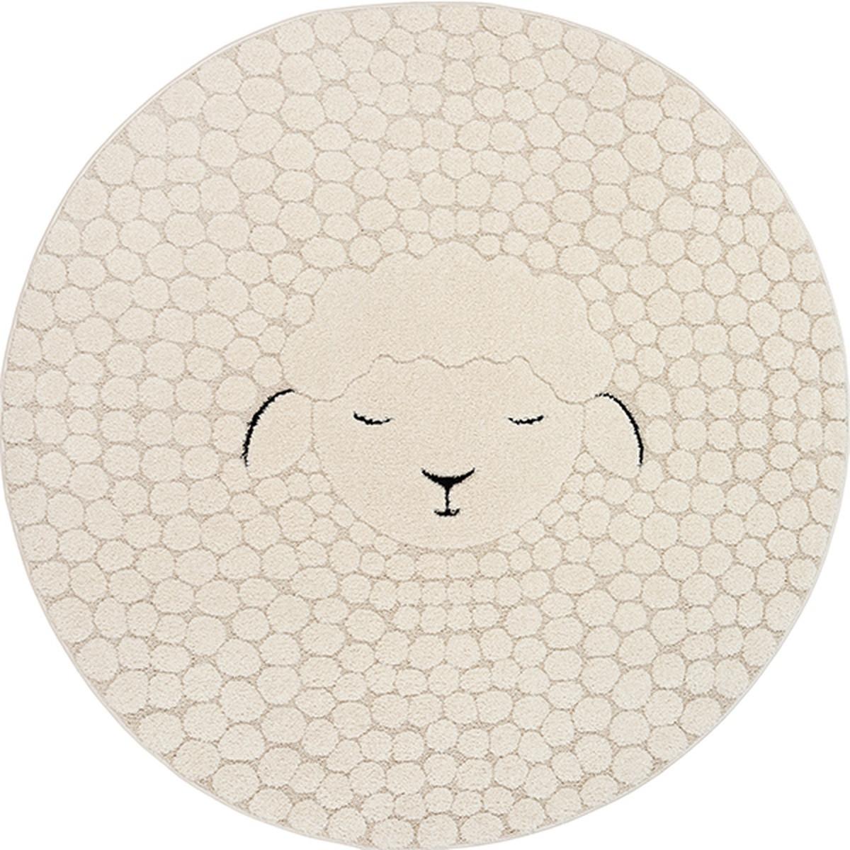 KINDERTEPPICH Kurzflor CANAZEI Polypropylen Creme 120 x 120 cm - Beige, Textil (120/120cm) - KADIMA DESIGN