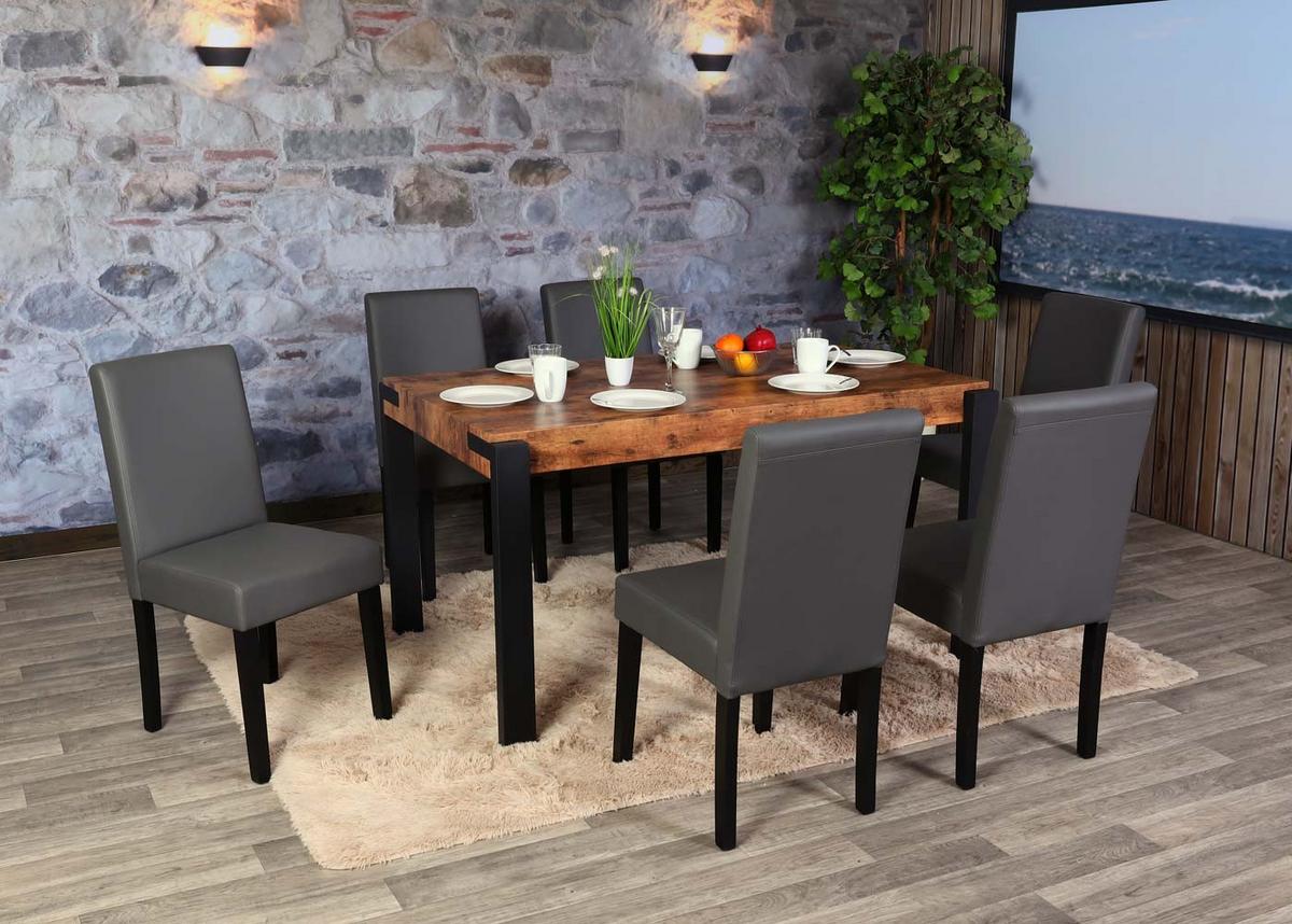 ESSTISCH rechteckig Wildeiche Dekor - Wildeiche, Holzwerkstoff (80/140/76cm) - MCW