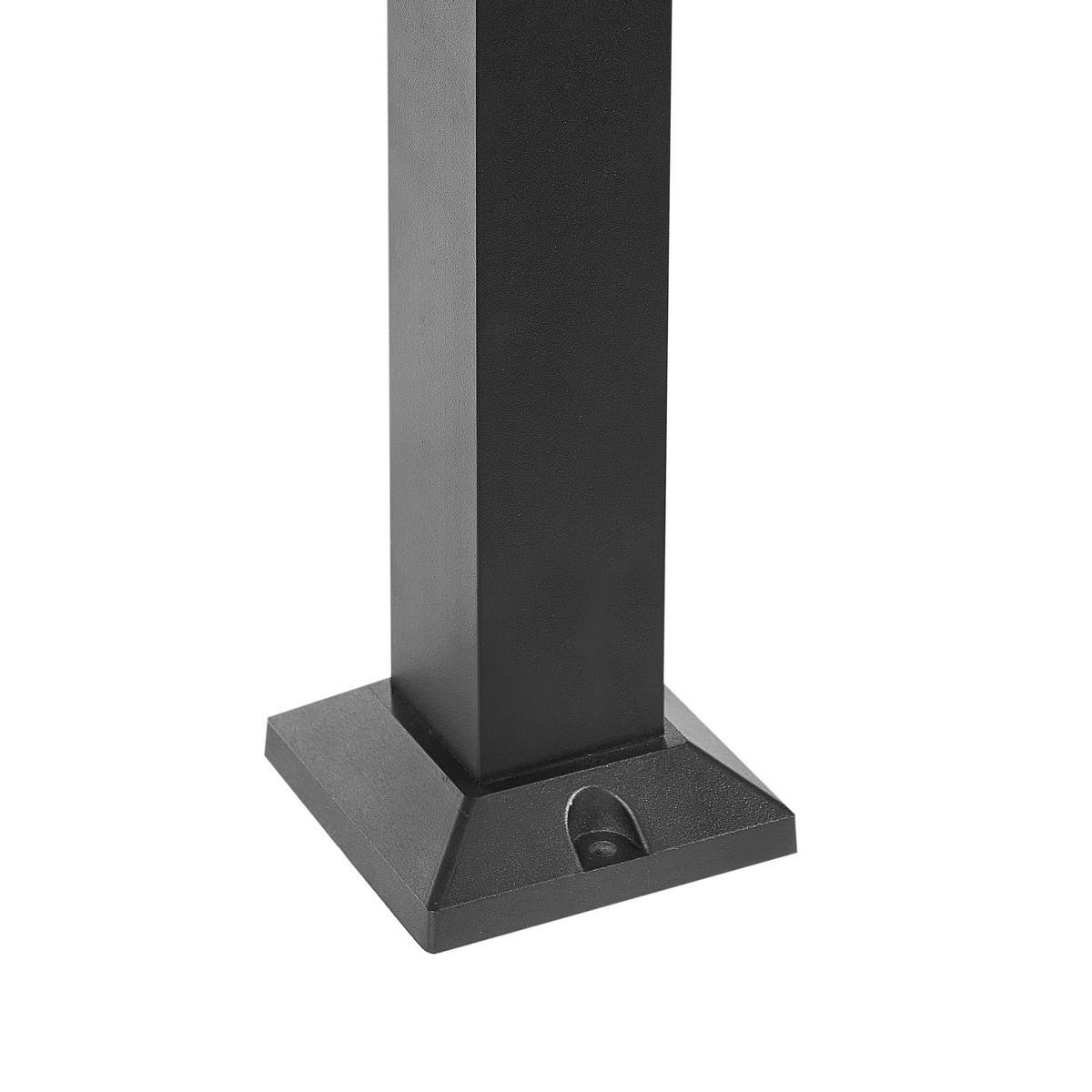 LED-POLLERLEUCHTE Schwarz Awuna - Schwarz, Metall (10/10/60cm) - Beliani