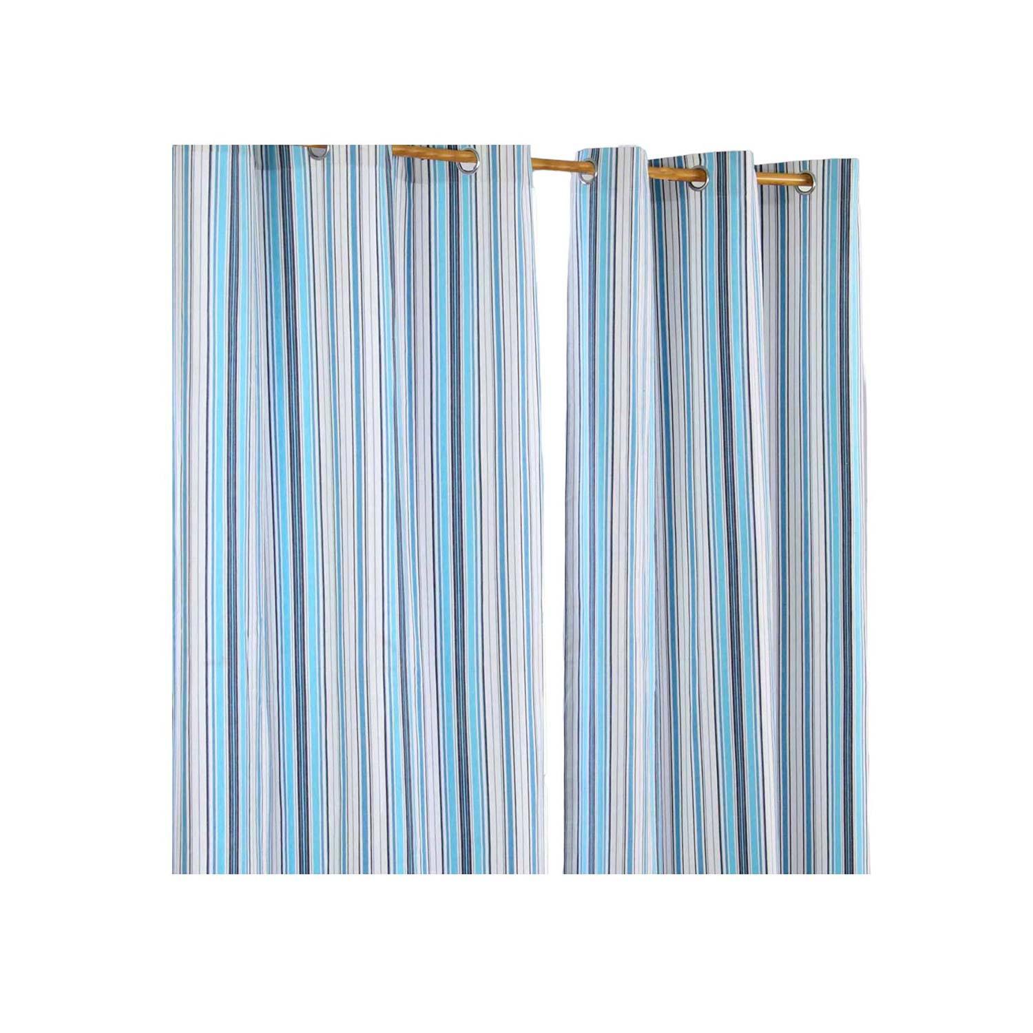 ÖSENVORHANG New England blickdicht 2er-Set, 137/182 cm - Blau, Textil (137/182cm) - Homescapes