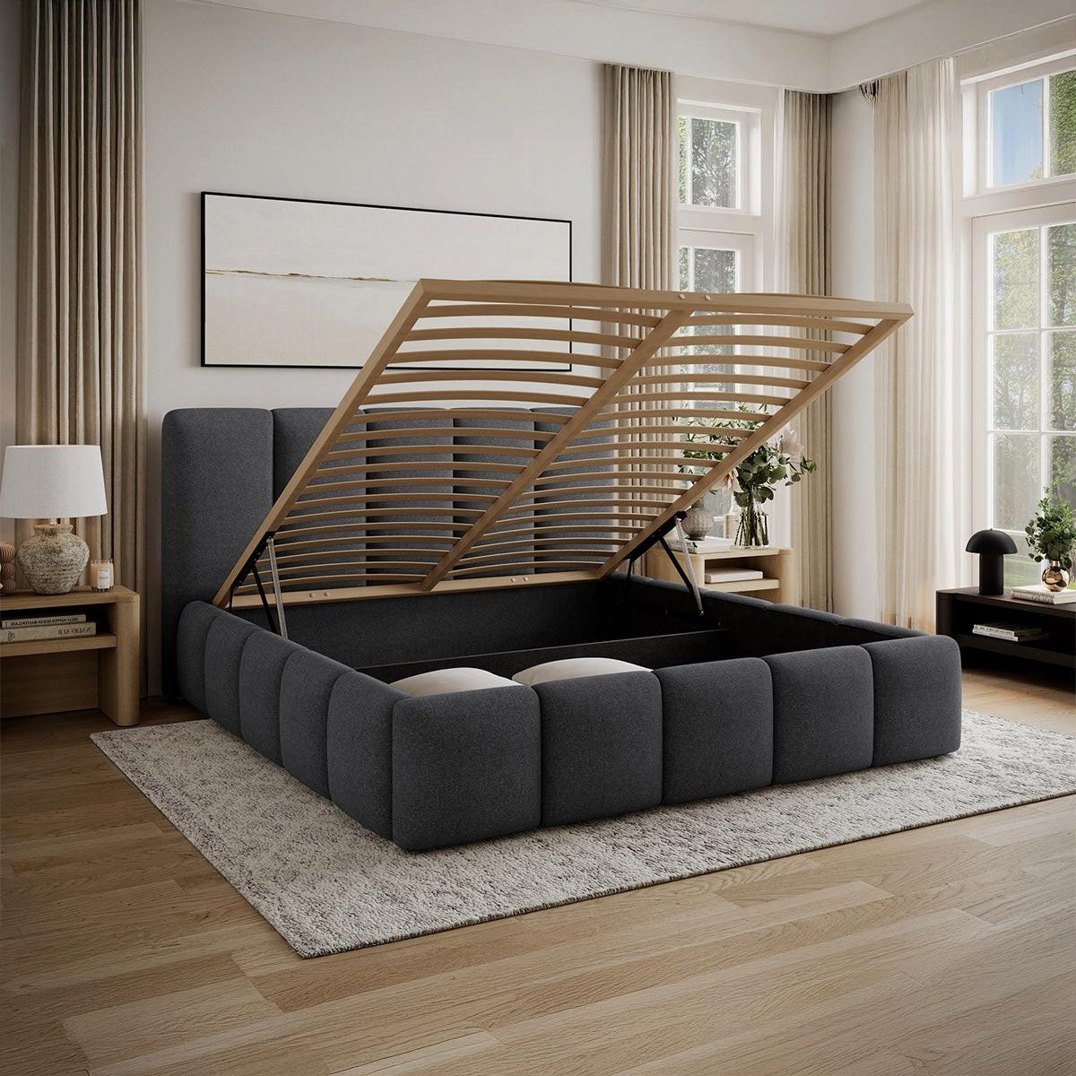 BOXBETT 180/200 Klaus Dunkelgrau - Grau, Holz (180/200cm) - Petits-meubles