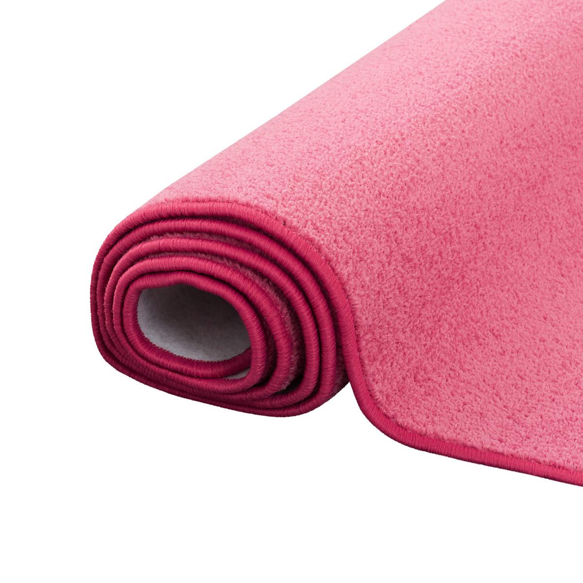 TREND VELOURS LÄUFER TEPPICH JOY - Rosa, Textil (80/320cm) - Snapstyle