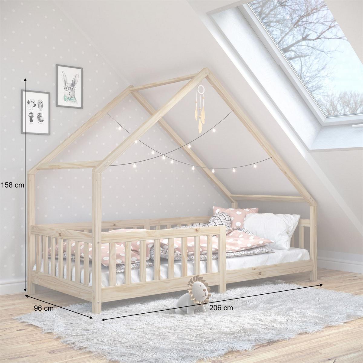 HAUSBETT CORA 90x200 cm natur - Naturfarben, Holz (96/158/206cm) - IDIMEX