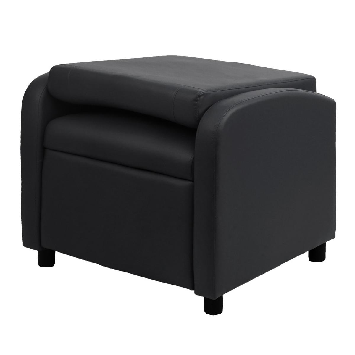 RELAXSESSEL Schwarz - Schwarz, Textil (70/99/75cm) - MCW
