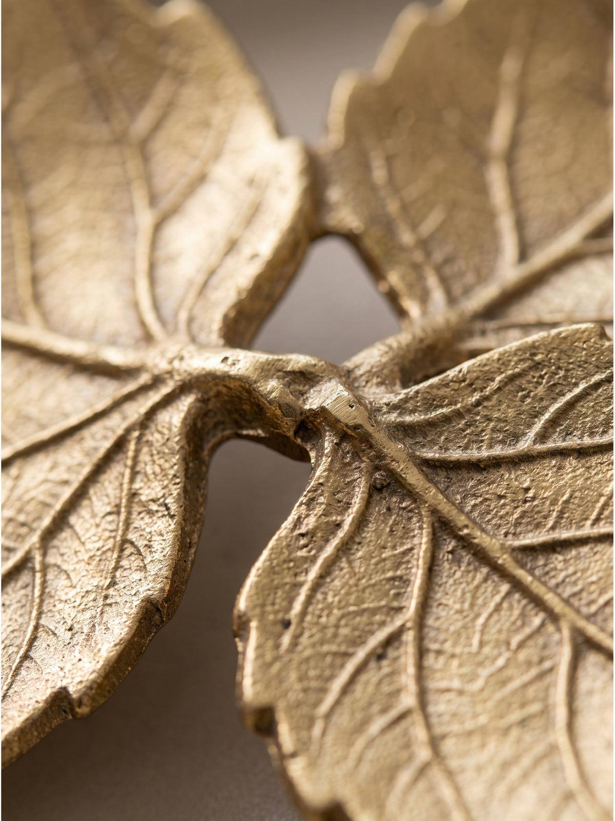 DEKOSCHALE RECANATI, Aluminium, handgefertigt, Gold, 49 x 31 x 8 cm - Goldfarben, Metall (8cm) - KADIMA DESIGN
