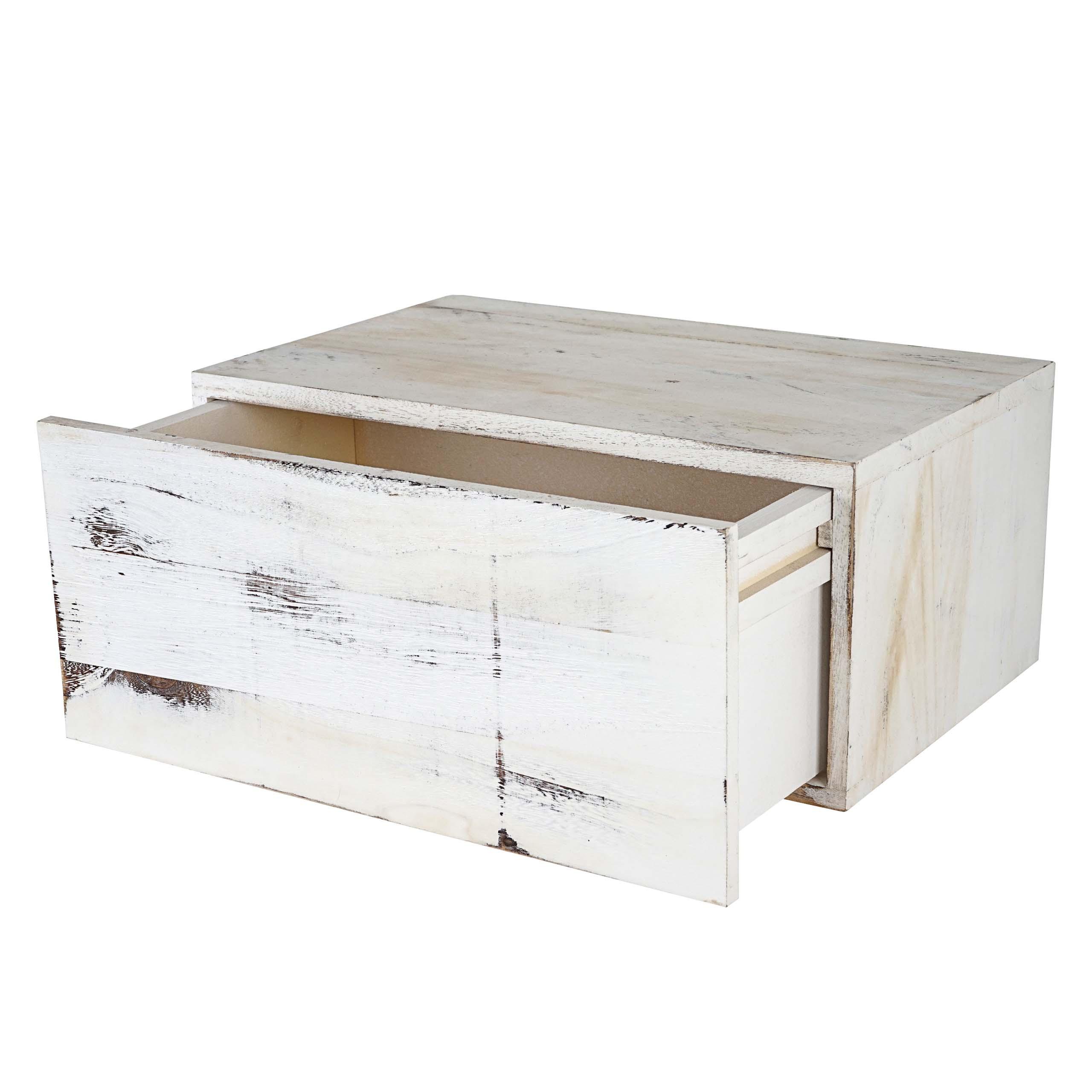 WANDREGAL Weiß - Weiß, Holz (46/21/30cm) - MCW