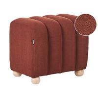 POUF Bouclé Goldbraun Idyllwild - Goldfarben, Textil (49/45/39cm) - Beliani