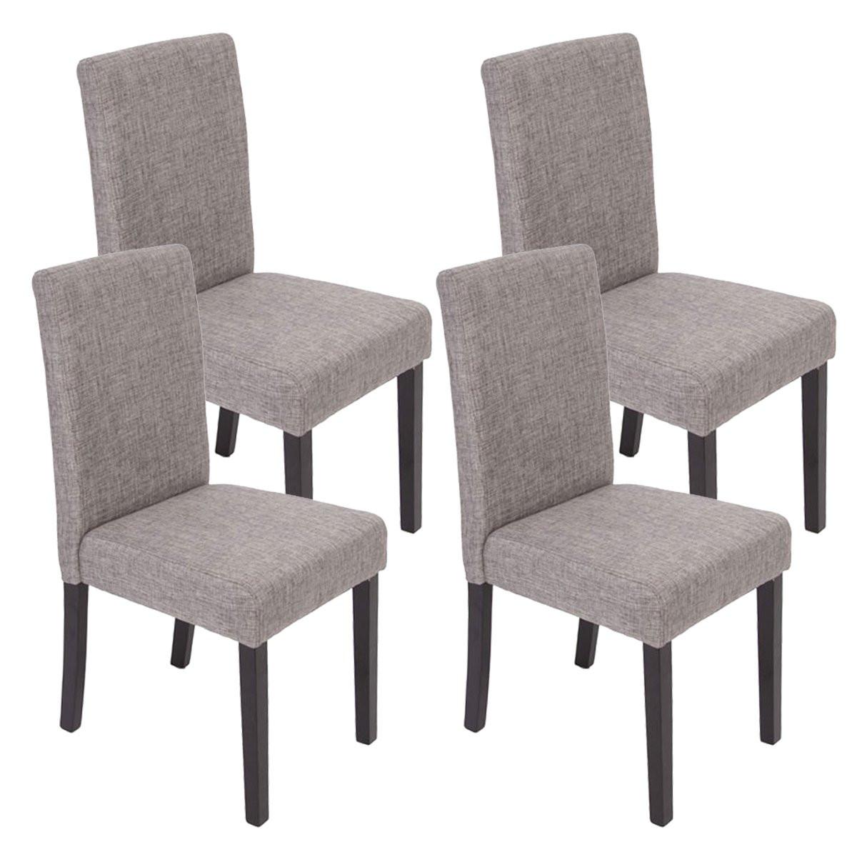 ESSZIMMERSTUHL Grau, Dunkelbraun 4er-Set - Dunkelbraun/Grau, Textil (43/90/56cm) - MCW