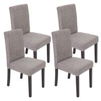 ESSZIMMERSTUHL Grau, Dunkelbraun 4er-Set - Dunkelbraun/Grau, Textil (43/90/56cm) - MCW