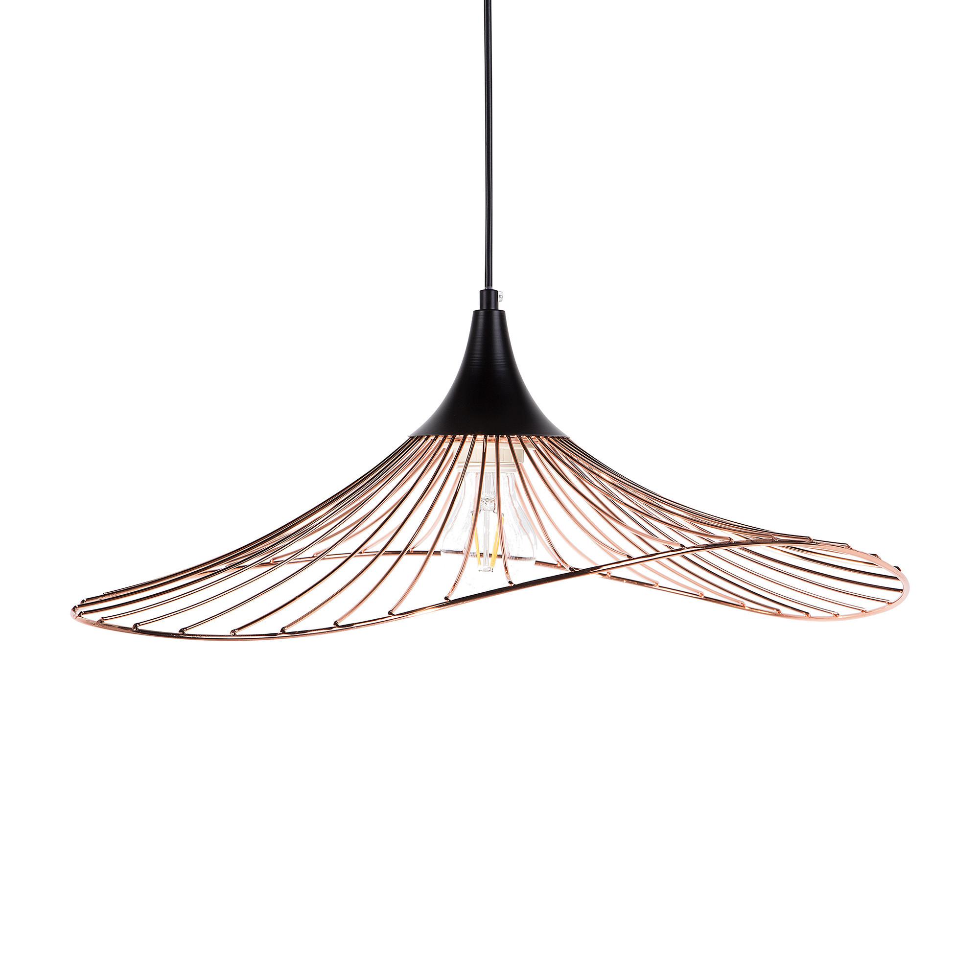 HÄNGELEUCHTE Mazaro 50/50/125 cm - Kupferfarben, Metall (50/50/125cm) - Beliani