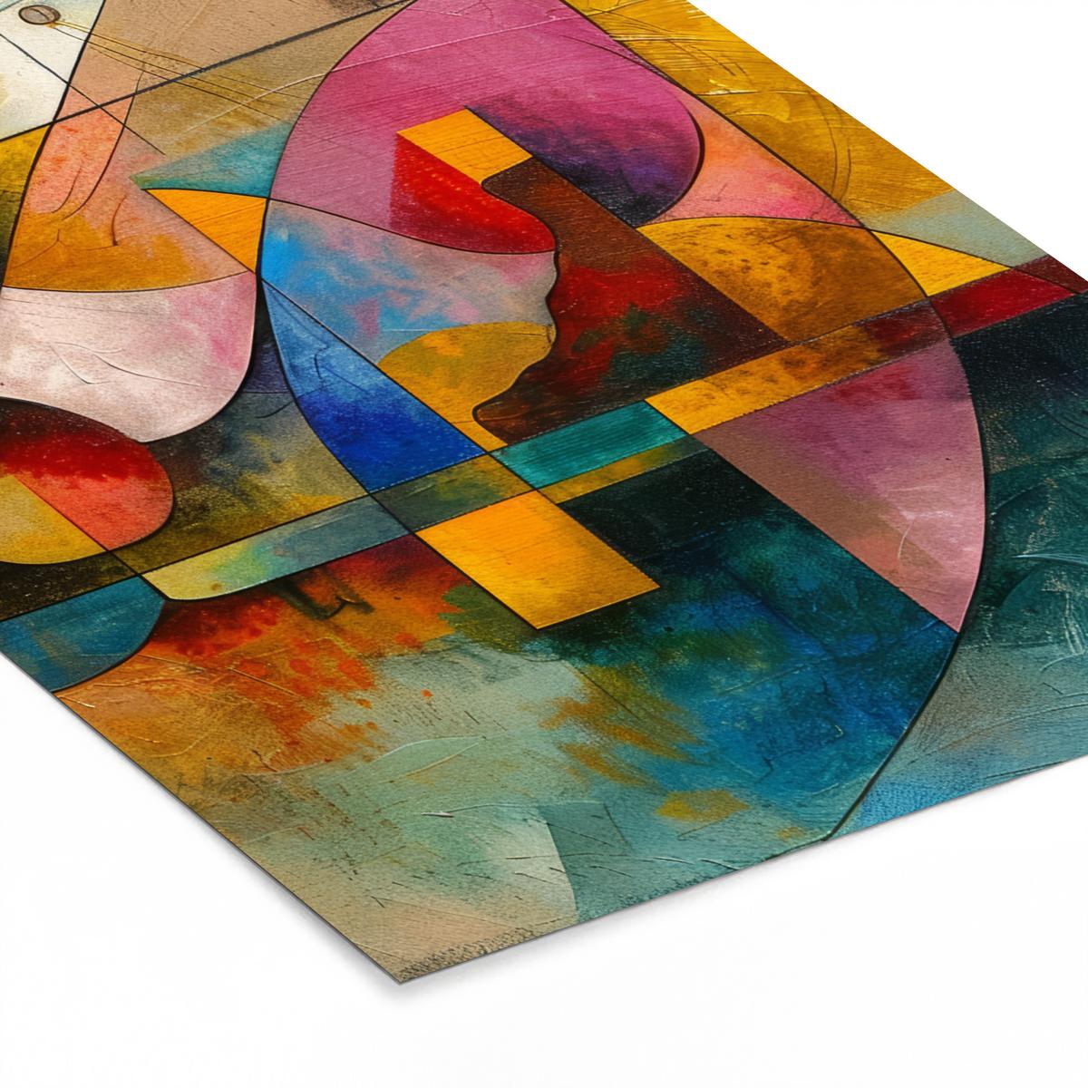 POSTER MIT RAHMENGERAHMTES BILD Kunst - Abstrakt - Modern Bilderrahmen 30x40 cm - Gelb, Papier (30/40cm) - MuchoWow