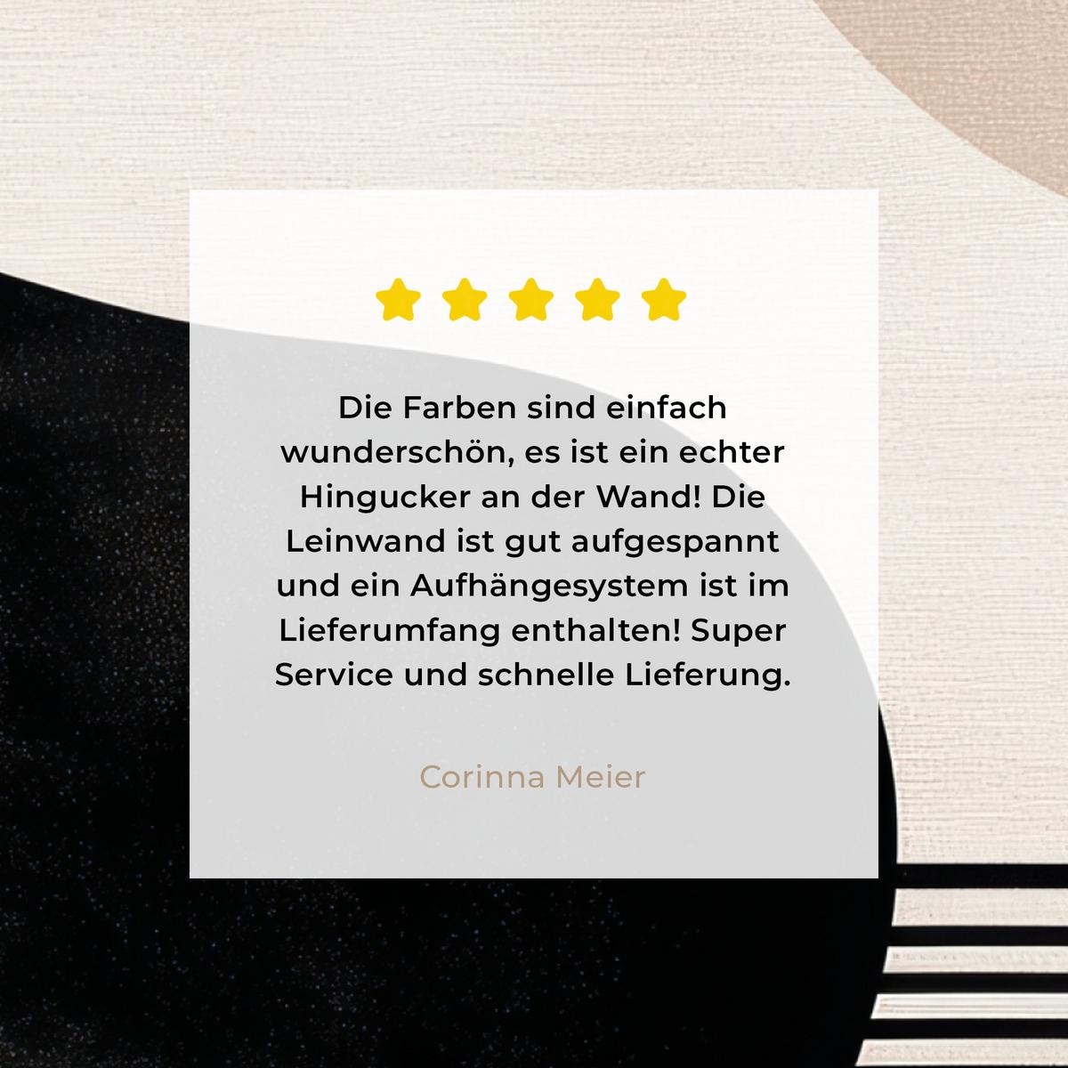 LEINWANDBILD Abstrakt - Japandi - Beige - Modern Deko Wohnzimmer 20x20 cm - Schwarz, Textil (20/20cm) - MuchoWow