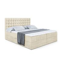 BOXBETT mit H3-Matratze und Lattenrost - VIONE - 140x200 Beige - Beige, Holzwerkstoff (140/200cm) - ALTDECOR