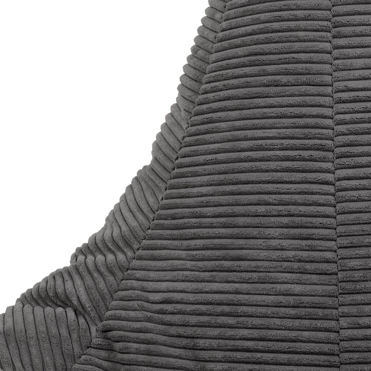 SITZSACK Sessel aus Cord 2-tlg. - Dunkelgrau, Textil (82/76/82cm) - icon