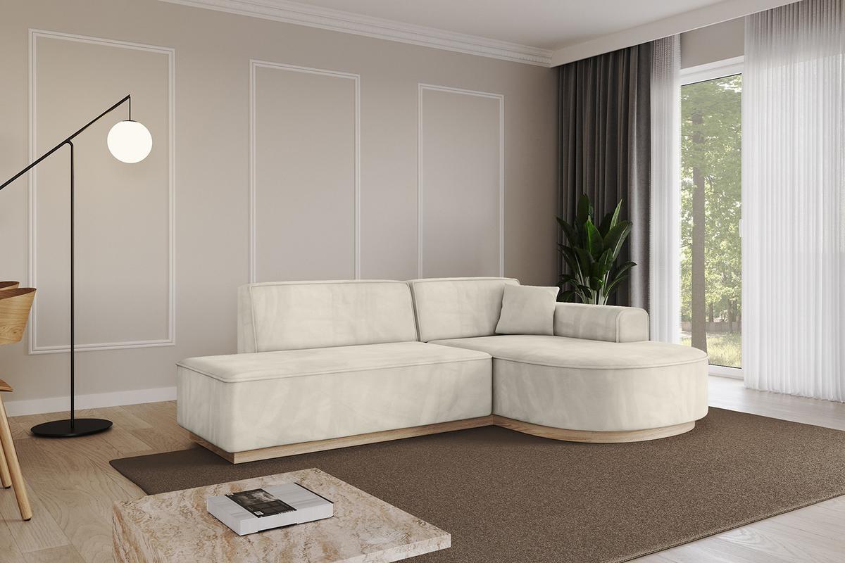ECKSOFA Ottomane Rechts ARRIO-L1 - 243x171x83 cm Beige - Beige, Holzwerkstoff/Textil (243/171cm) - ALTDECOR