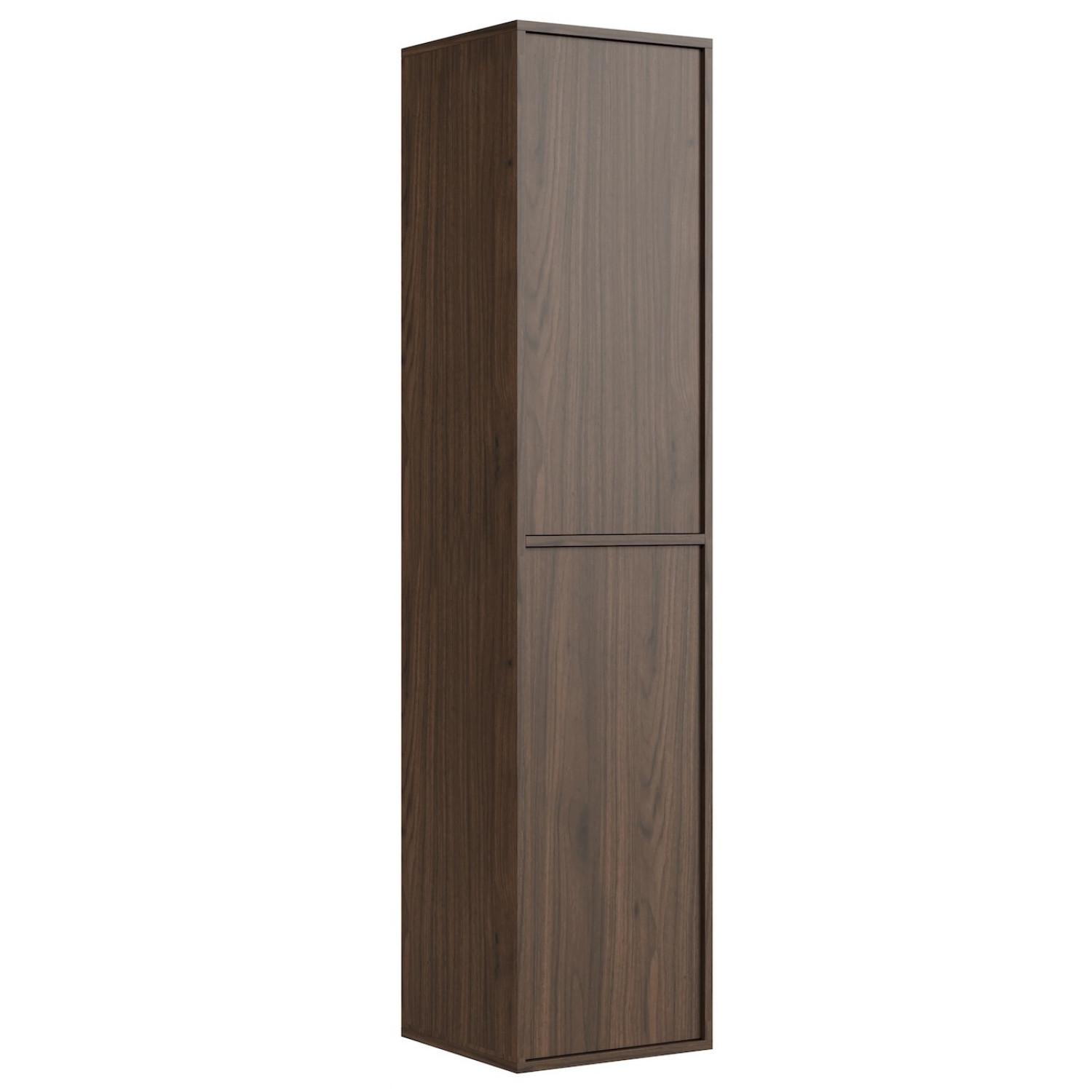 BADEZIMMERSCHRANK Mali mit 2 Türen Walnuss Braun - 38 x 33 x 160 cm - Walnussfarben, Holz (38/170/33cm) - Badplaats