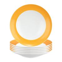 SUPPENTELLER Liberty Pure Colors Mango Orange ø 23,5 cm 6er Set - Orange, Keramik (23.6cm) - Seltmann Weiden