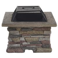 FEUERSTELLE hellgrau Leichtbeton rechteckig Kelud - Grau, Stein (72/47/73cm)