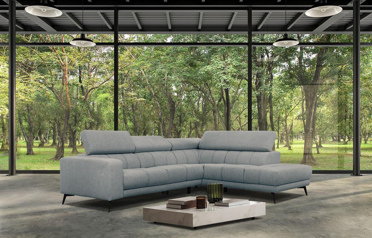 ECKSOFA MORELLO 5-Sitzer, mintgrün - Schwarz/Mintgrün, Holzwerkstoff/Textil (287/228cm) - Wozimo