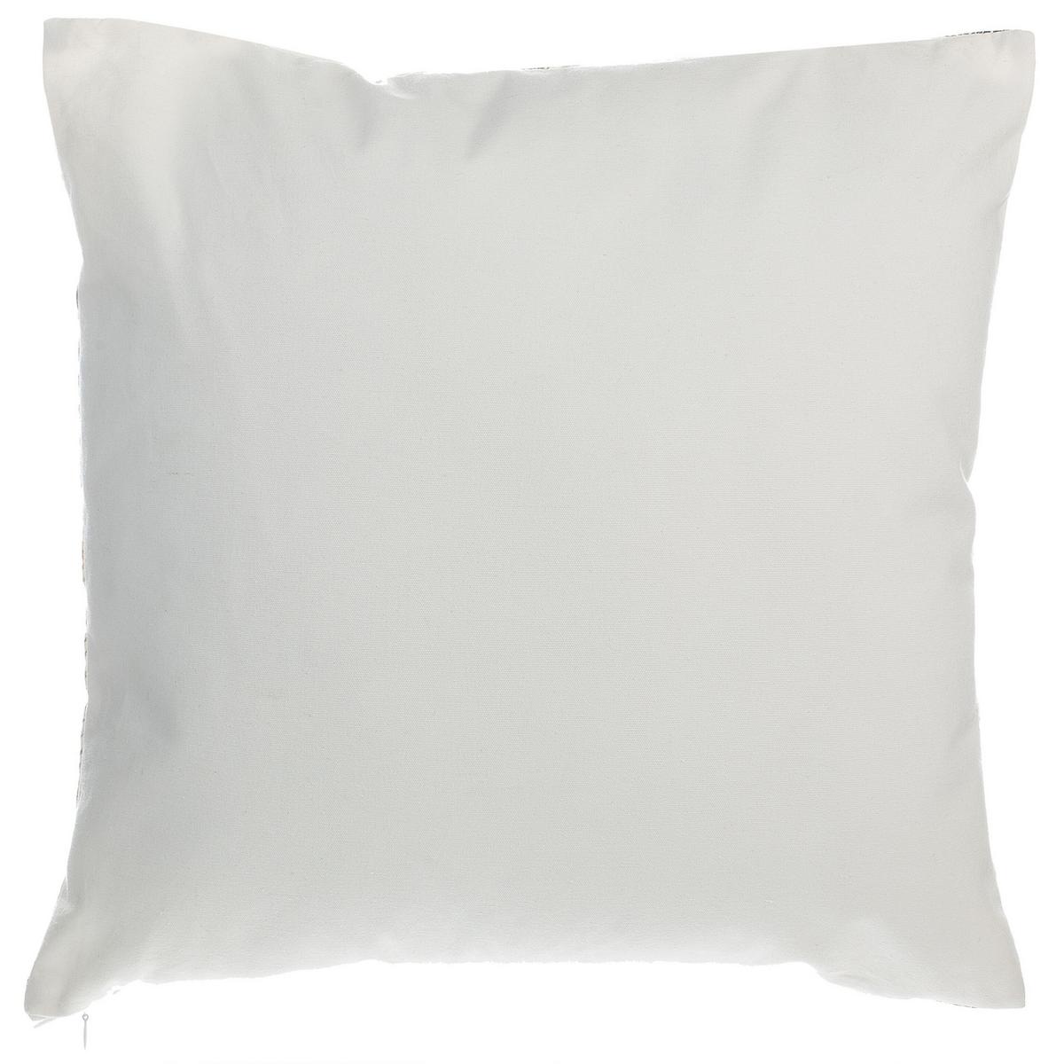 DEKOKISSEN 2er-Set Weiß 45/45 cm Lotus - Weiß, Naturmaterialien/Textil (45/45cm) - Beliani
