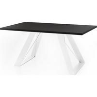 ESSTISCH Colter Weiß rechteckig ausziehbar, Schwarz 160-260/90/76 cm - Schwarz/Weiß, Holzwerkstoff/Metall (90/260/76cm) - WFL GROUP