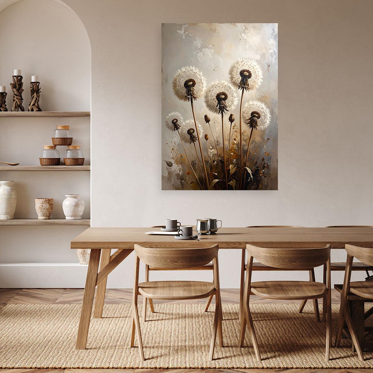 LEINWANDBILD Blumen 60x90cm - Beige, Textil (60/90cm) - Feeby