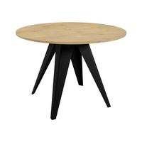 TISCH Gerda 90 - Schwarz/Naturfarben, Holzwerkstoff/Metall (90/90/76cm) - MIRJAN24