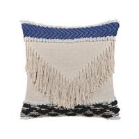 DEKOKISSEN Creme 45/45 cm Sofca - Creme, Naturmaterialien/Textil (45/45cm) - Beliani