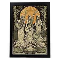 POSTER Rock-Hexen A3 Schwarzer Rahmen - Schwarz, Papier (29.7/5/42cm) - Nacnic