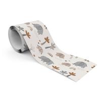 TAPETENBORDÜRE selbstklebend für Kinder BÄUME Palmen Regenbogen Boho - Beige/Braun, Papier (10/300/300cm) - Muralo